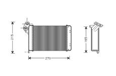 Výměník tepla, vnitřní vytápění VALEO 812296