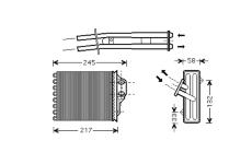 Výměník tepla, vnitřní vytápění VALEO 812336