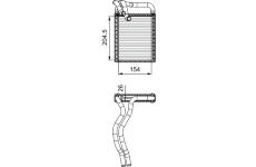 Výměník tepla, vnitřní vytápění VALEO 812441