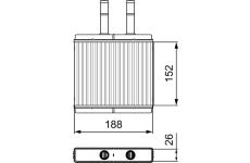 Výměník tepla, vnitřní vytápění VALEO 812442