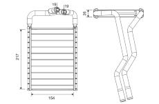 Výměník tepla, vnitřní vytápění VALEO 881651
