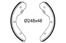 Sada brzdových čelistí VALEO 564288