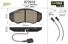 Sada brzdových destiček, kotoučová brzda VALEO 872918