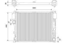 Chladič, chlazení motoru VALEO 701107
