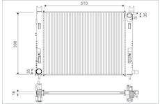 Chladič, chlazení motoru VALEO 701120