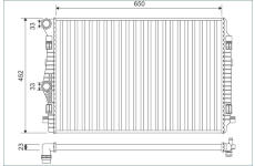 Chladič, chlazení motoru VALEO 701132