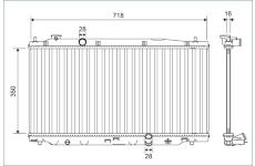 Chladič, chlazení motoru VALEO 701136
