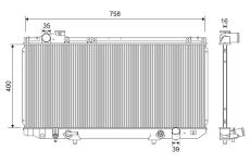 Chladič, chlazení motoru VALEO 701201
