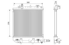 Chladič, chlazení motoru VALEO 701218