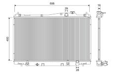 Chladič, chlazení motoru VALEO 701232