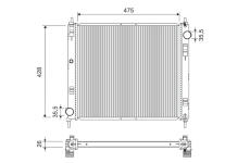 Chladič, chlazení motoru VALEO 701238