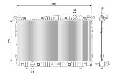 Chladič, chlazení motoru VALEO 701241