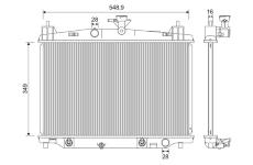 Chladič, chlazení motoru VALEO 701246