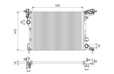 Chladič, chlazení motoru VALEO 701255
