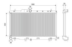 Chladič, chlazení motoru VALEO 701278