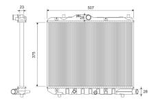 Chladič, chlazení motoru VALEO 701281