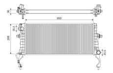 Chladič, chlazení motoru VALEO 701310