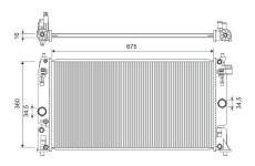 Chladič, chlazení motoru VALEO 701318