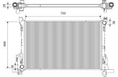 Chladič, chlazení motoru VALEO 701356