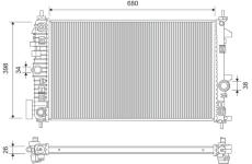 Chladič, chlazení motoru VALEO 701370