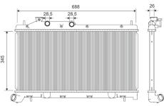 Chladič, chlazení motoru VALEO 701383