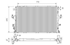 Chladič, chlazení motoru VALEO 701390