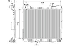 Chladič, chlazení motoru VALEO 701403