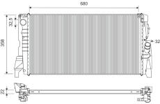 Chladič, chlazení motoru VALEO 701448