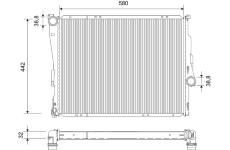 Chladič, chlazení motoru VALEO 701523