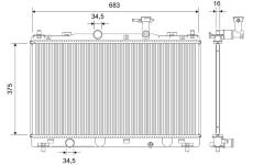 Chladič, chlazení motoru VALEO 701756