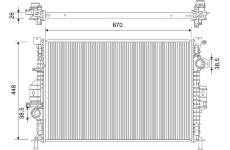 Chladič, chlazení motoru VALEO 701765