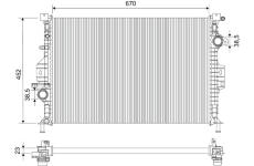 Chladič, chlazení motoru VALEO 701913