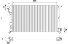 Chladič, chlazení motoru VALEO 731186
