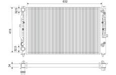 Chladič, chlazení motoru VALEO 731755