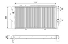 Chladič, chlazení motoru VALEO 819426