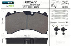 Sada brzdových platničiek kotúčovej brzdy VALEO 882472