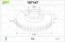 Brzdový kotouč VALEO 197147