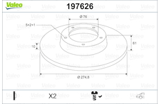 Brzdový kotouč VALEO 197626