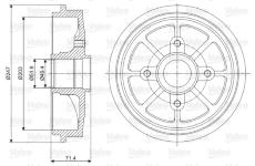 Brzdový buben VALEO 237097