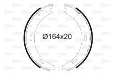 Sada brzdových čelistí, parkovací brzda VALEO 562767