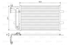 Kondenzátor, klimatizace VALEO 814455
