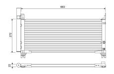 Kondenzátor, klimatizace VALEO 822664