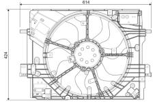 Větrák, chlazení motoru VALEO 696459