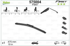 stěrač VALEO VM47 FIRST Multiconnection 475mm