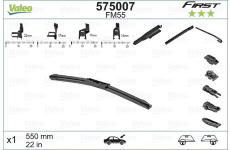 stěrač VALEO VM55 FIRST Multiconnection 550mm