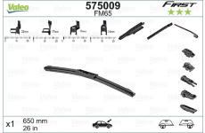 stěrač VALEO VM65 FIRST Multiconnection 650mm