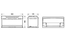 akumulátor 12V 100Ah EXIDE PREMIUM CARBON BOOST 353x175x190