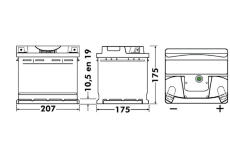 startovací baterie EXIDE EB443