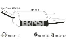 Zadní tlumič výfuku ERNST 011037
