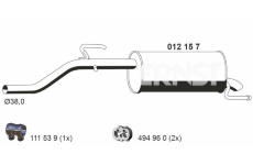 Zadni tlumic vyfuku ERNST 012157